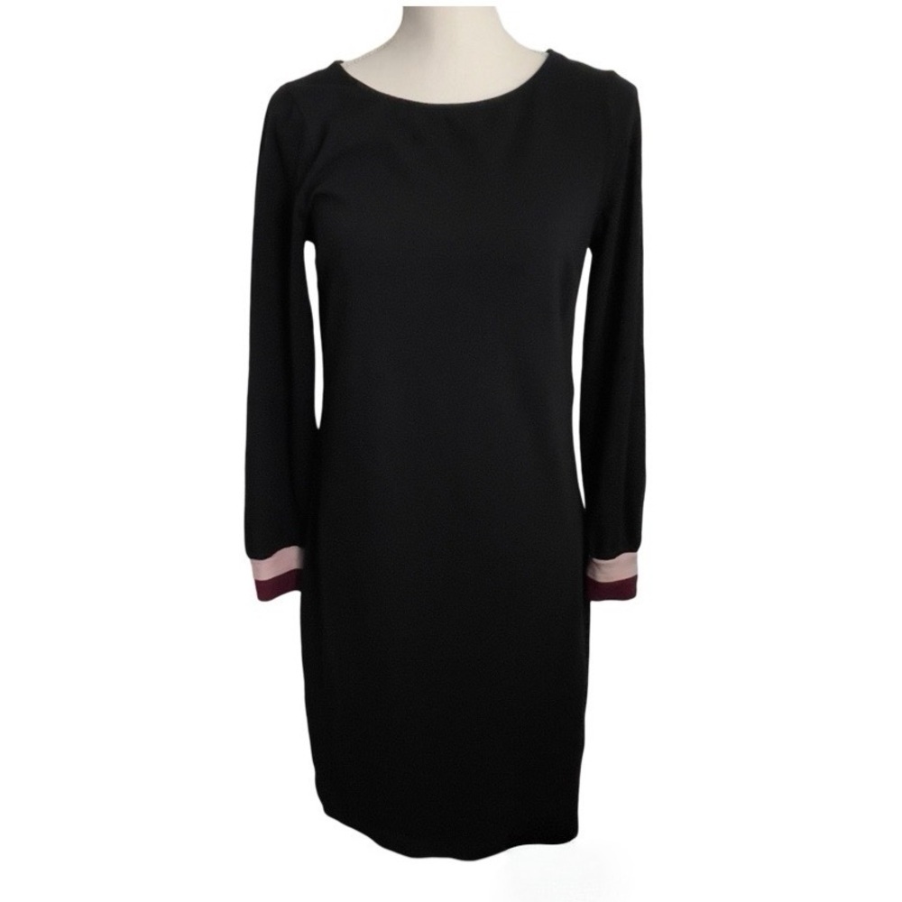 Boden Black Midi Knit Long Sleeve Dress Size 6